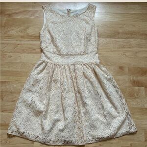 LOFT Cream Lace Dress